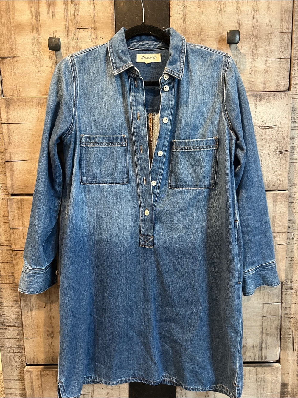 Madewell XS Denim Shirt Dress - Blue